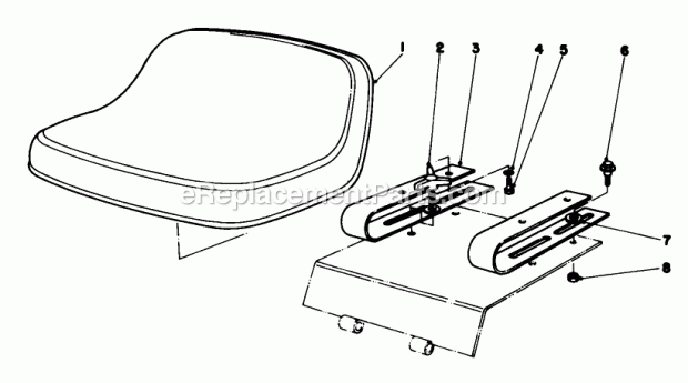 Toro 30775 (100001-199999) (1981) Groundsmaster 52 Standard Seat Kit Model No.30765 Diagram