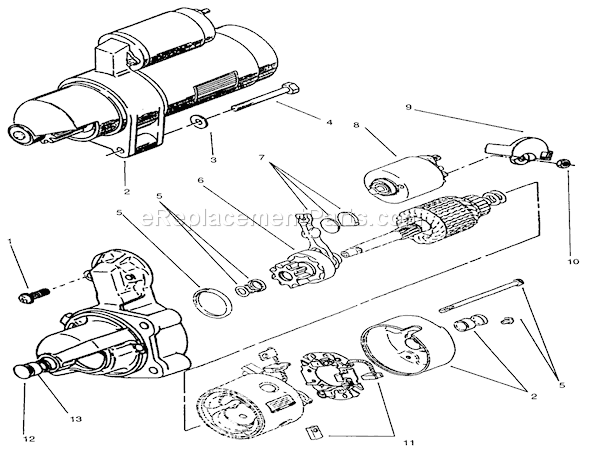 Toro 31-10K803 (2000001-2999999)(1992) Lawn Tractor Starter Power Plus Diagram