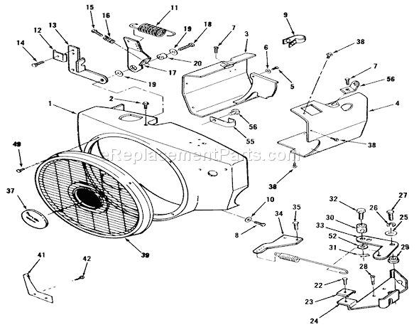 Toro 31-12K802 (1000001-1999999)(1991) Lawn Tractor Blower Housing And Governor Diagram