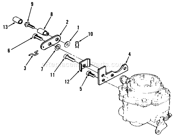 Toro 31-16O803 (1000001-1999999)(1991) Lawn Tractor Choke Linkage Diagram