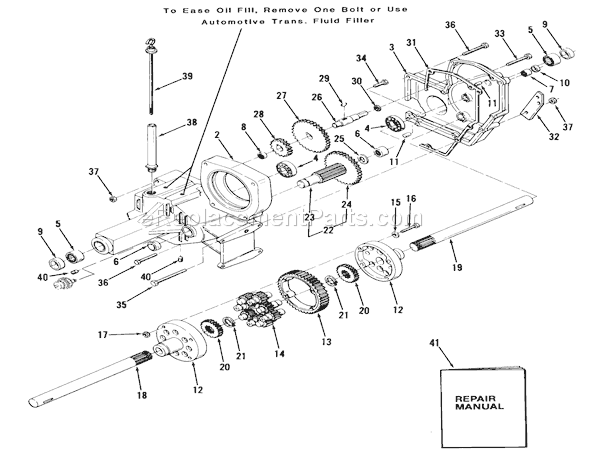 Toro 31-18OE02 (1989) Lawn Tractor Transaxle Diagram