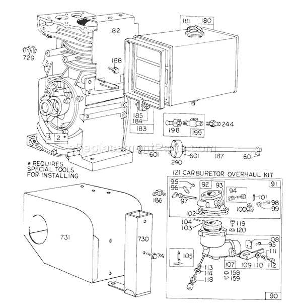 Toro 31263 (4000001-4999999)(1974) Snowthrower Page C Diagram