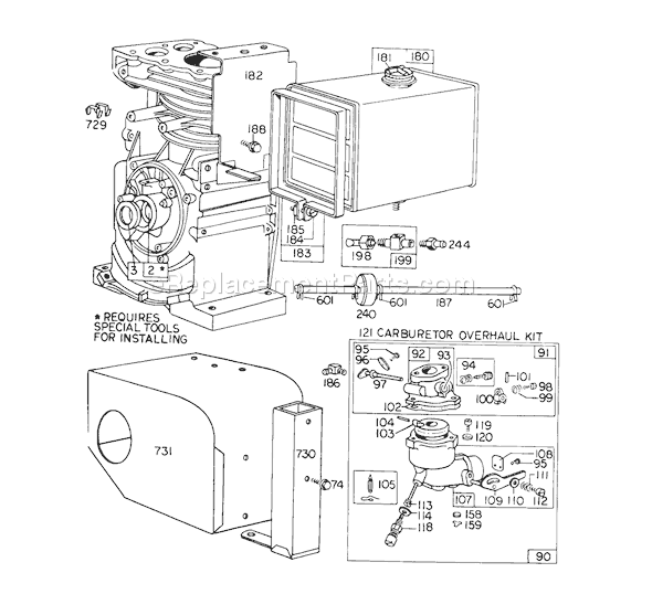 Toro 31323 (4000001-4999999)(1974) Snowthrower Page C Diagram