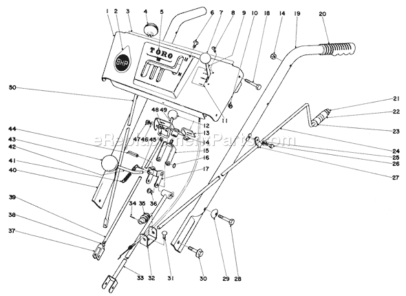 Toro 31832 (1000001-1999999)(1971) Snowthrower Page G Diagram