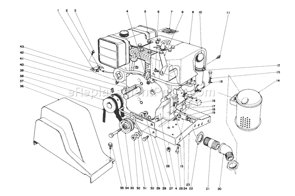 Toro 31995 (5000001-5999999)(1975) Snowthrower Engine Assembly Diagram