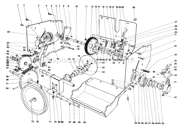 Toro 31995 (5000001-5999999)(1975) Snowthrower Traction Assembly Diagram