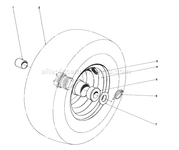 Toro 31995 (5000001-5999999)(1975) Snowthrower Wheel Assembly Diagram