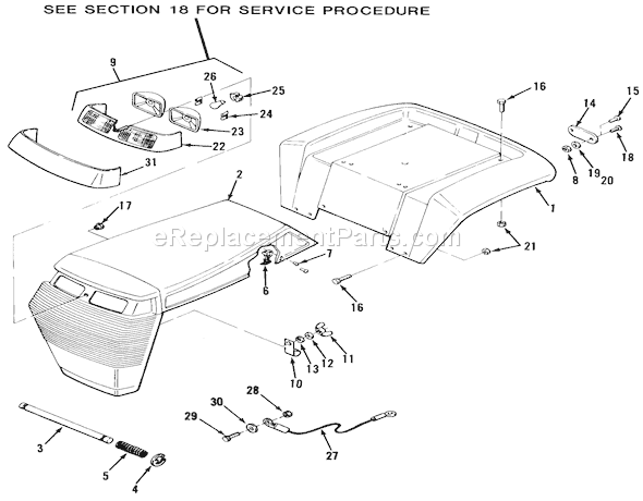 Toro 32-08B402 (1988) Lawn Tractor Page K Diagram