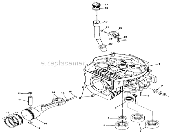 Toro 32-10B502 (1000001-1999999)(1991) Lawn Tractor 12hp Engine Cylinder Block Assembly Diagram