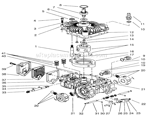 Toro 32-12O503 (2000001-2999999)(1992) Lawn Tractor Transmission Eaton Model 751-042 Diagram