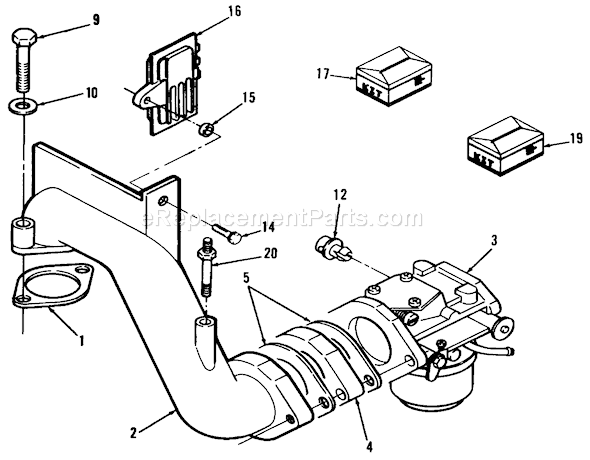 Toro 32-12OE02 (1000001-1999999)(1991) Lawn Tractor 12hp Engine Carburetor Assembly Diagram