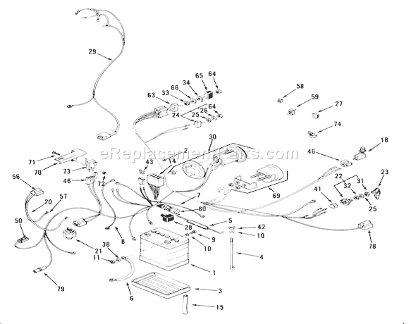 Toro 32-12OEA1 (1000001-1999999)(1991) Lawn Tractor Electrical System Diagram
