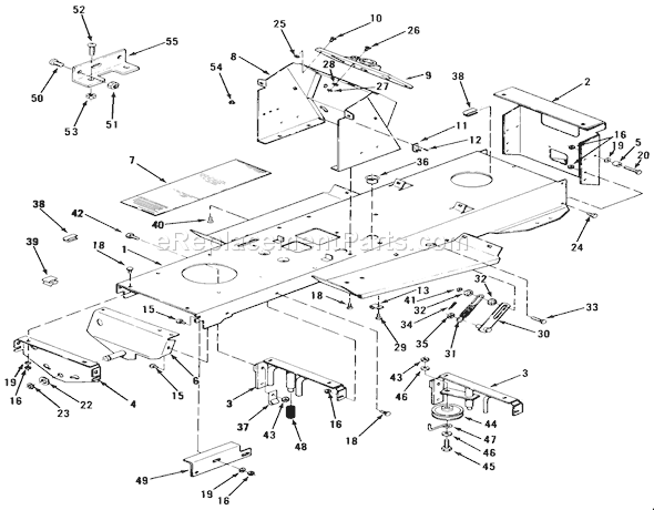 Toro 32-12OEA1 (1000001-1999999)(1991) Lawn Tractor Frame, Sheet Metal And Covers Diagram