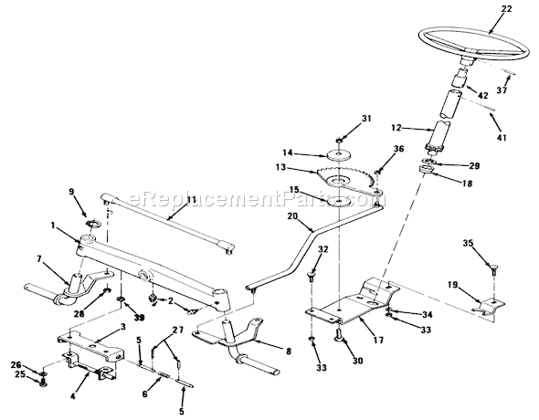 Toro 32-12OEA1 (1000001-1999999)(1991) Lawn Tractor Front Axle And Steering Diagram