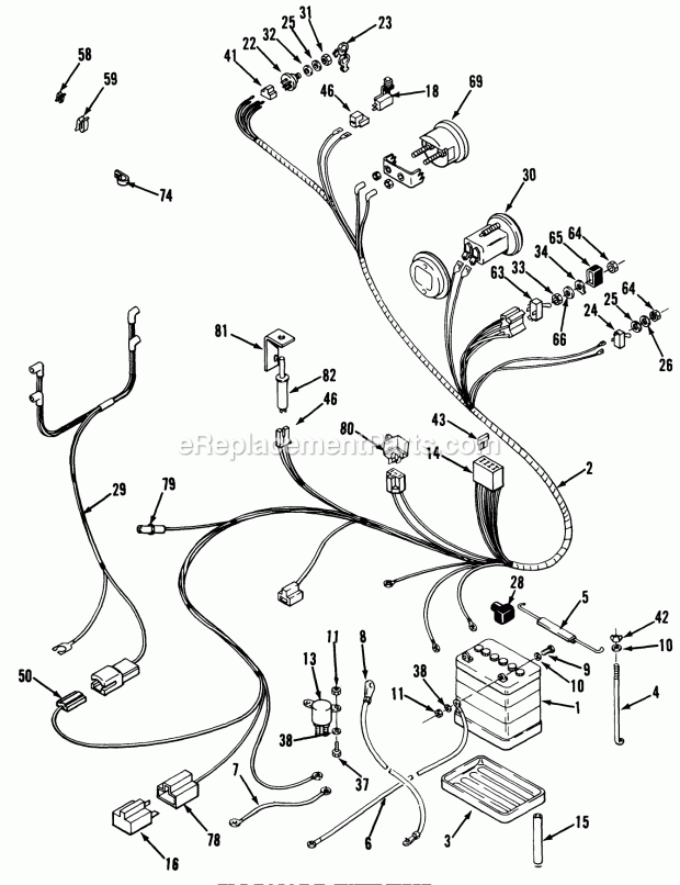 Toro 32-16BE01 (1990) Lawn Tractor Electrical System Diagram