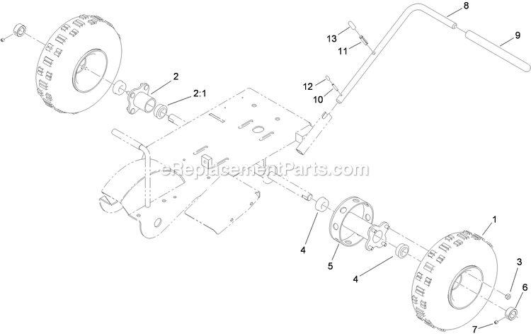 Toro 32610 (312000001-312999999)(2012) Sgr-6 Stump Grinder Brake And Wheel Assembly Diagram
