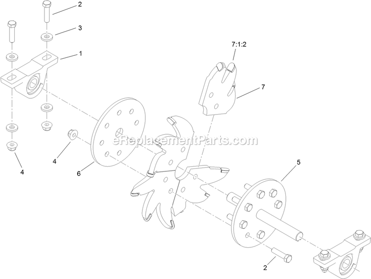 Toro 32610 (312000001-312999999)(2012) Sgr-6 Stump Grinder Cutter Wheel Assembly Diagram