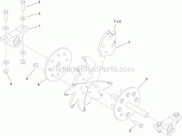 Toro 32610 (312000001-312999999) Sgr-6 Stump Grinder, 2012 Cutter Wheel Assembly Diagram