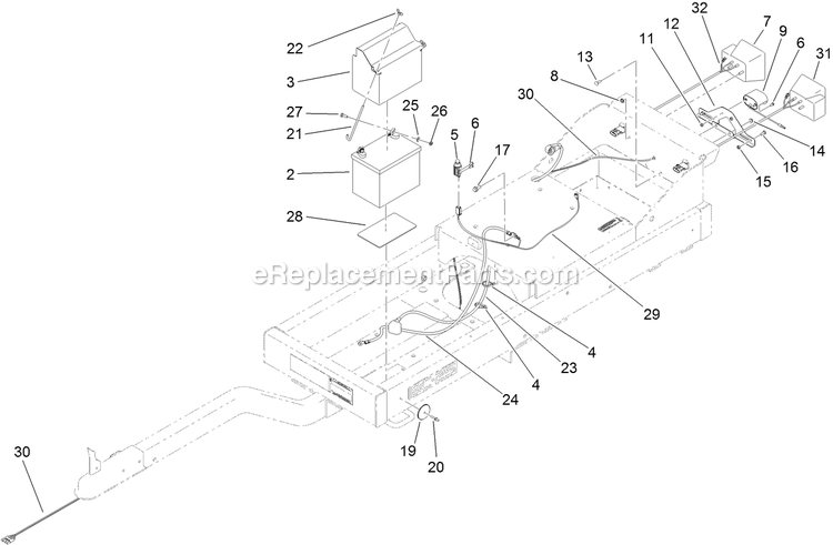 Toro 32614 (313000001-313999999)(2013) Bc-25 Brush Chipper Electrical Assembly Diagram