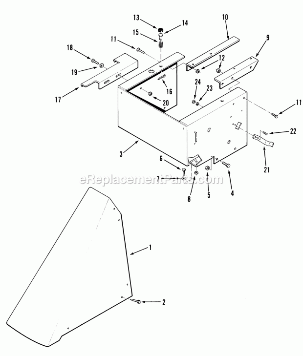 Toro 33-08BP01 (1985) Lawn Tractor Sheet Metal Diagram