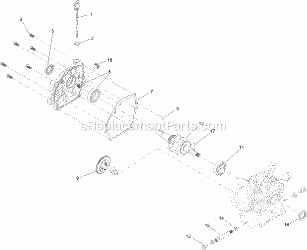 Toro 36001 (400000000-999999999) Snowmaster 724 Zxr Snowthrower Crankcase Assembly Diagram