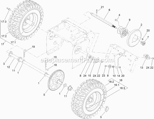 Toro 37772 (316000001-316999999) 826 OE Power Max Snowblower Drive Assembly Diagram