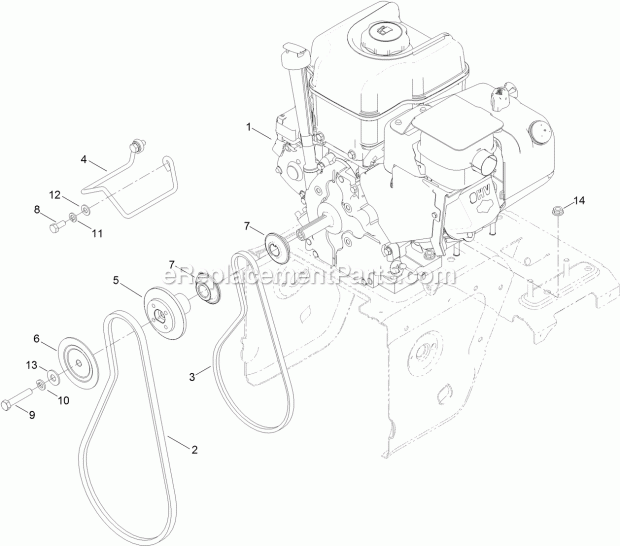 Toro 37775 (316000001-316999999) Power Max 724 Oe Snowthrower, 2016 Engine Assembly Diagram