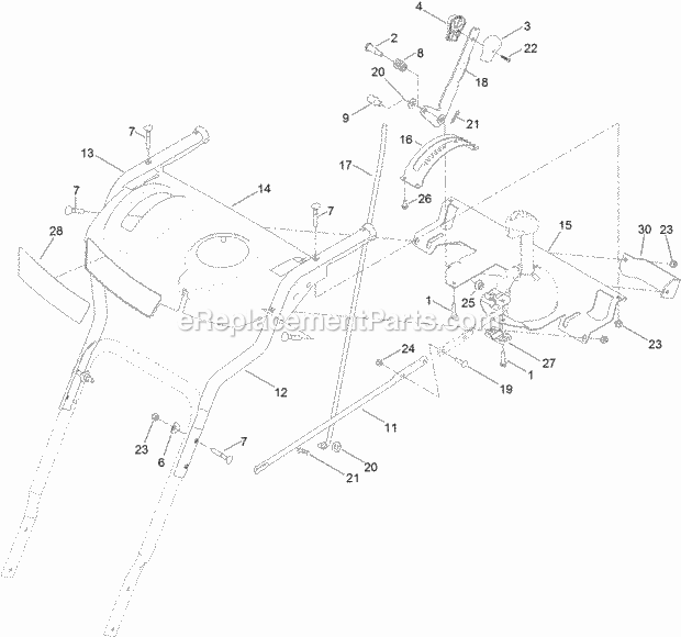 Toro 37775 (316000001-316999999) Power Max 724 Oe Snowthrower, 2016 Handle Assembly Diagram