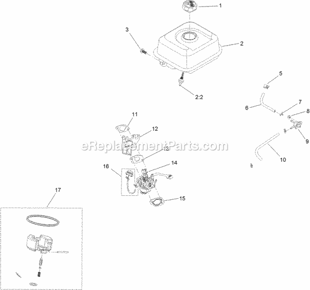 Toro 37779 (400000000-999999999) Power Max 724 Oe Snowthrower Fuel System and Carburetor Assembly Diagram