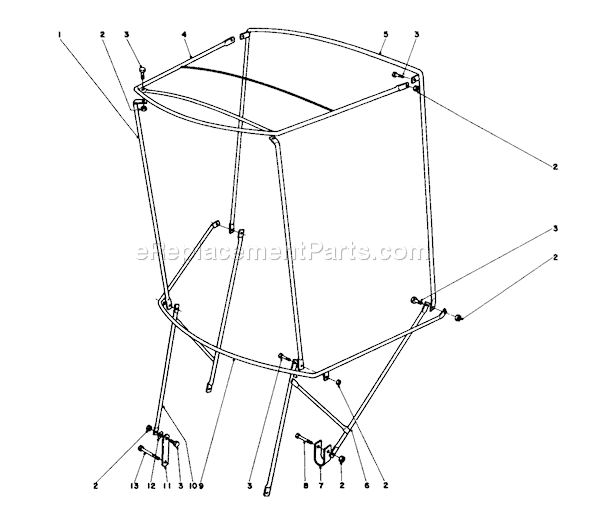 Toro 38050 (0000001-0999999)(1980) Snowthrower Snow Cab Assembly Diagram