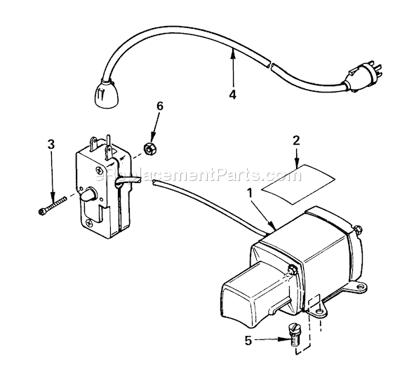 Toro 38050 (0000001-0999999)(1980) Snowthrower Starter Motor Kit Diagram