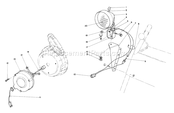 Toro 38056C (9000001-9999999)(1989) Snowthrower Light Kit Diagram