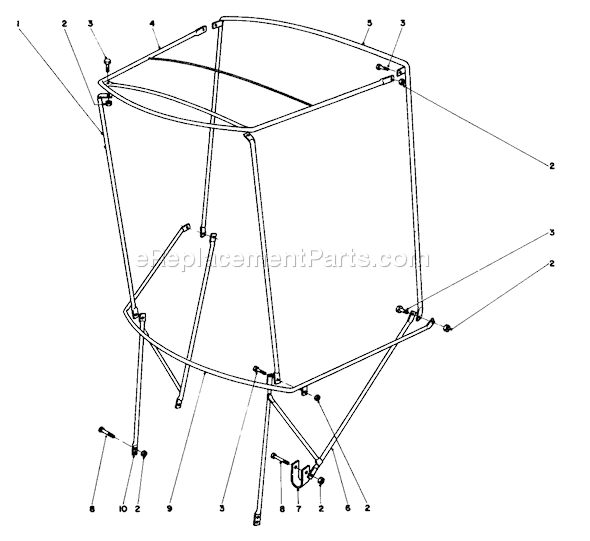 Toro 38080 (4000001-4999999)(1984) Snowthrower Snow Cab Assembly Diagram