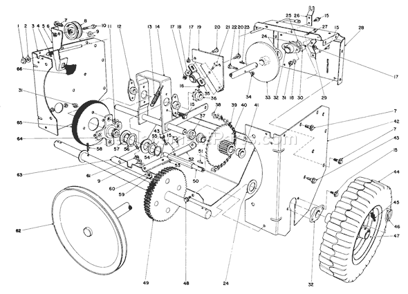 Toro 38085 (4000001-4999999)(1984) Snowthrower Traction Assembly Diagram