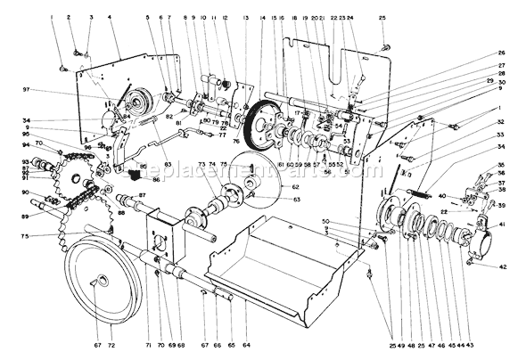 Toro 38090 (1000001-1999999)(1981) Snowthrower Traction Assembly Diagram