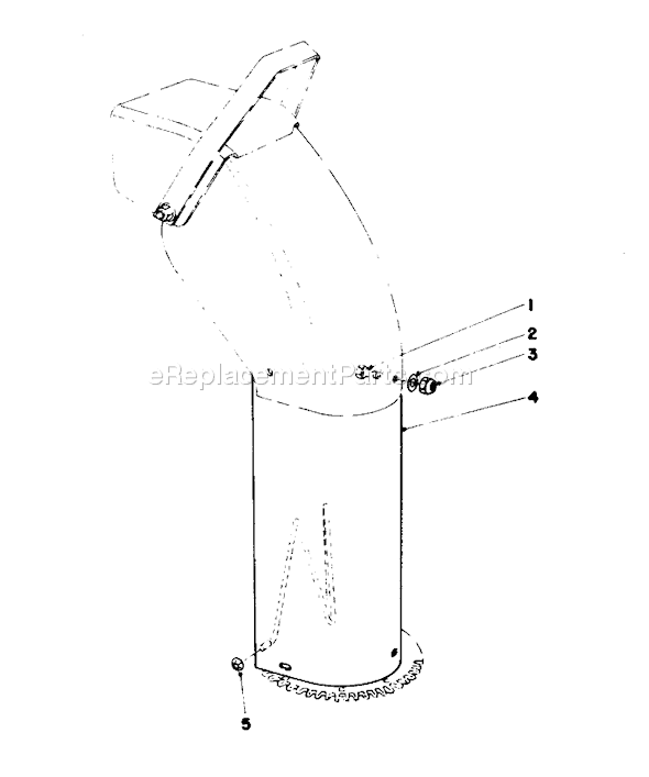 Toro 38090 (3000001-3999999)(1983) Snowthrower Chute Extension Diagram