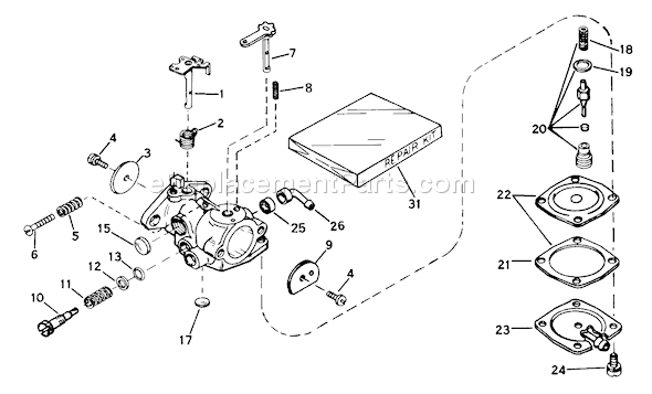 Toro 38100 (0000001-0999999)(1980) Snowthrower Page B Diagram