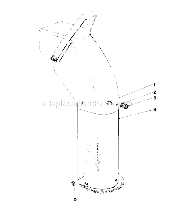 Toro 38160 (1000001-1999999)(1981) Snowthrower Chute Extension Kit Diagram
