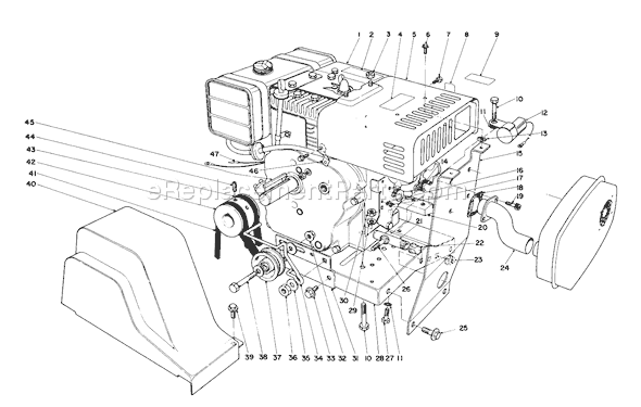 Toro 38160 (4000001-4999999)(1984) Snowthrower Engine Diagram