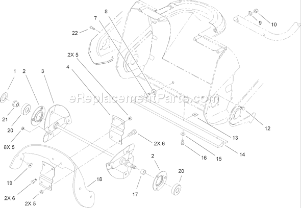 Toro 38182 (290000001-290999999)(2009) Snowthrower Rotor Assembly Diagram