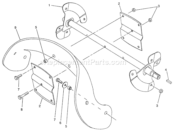 Toro 38195 (0000001-0999999)(1990) Snowthrower Rotor Assembly Diagram