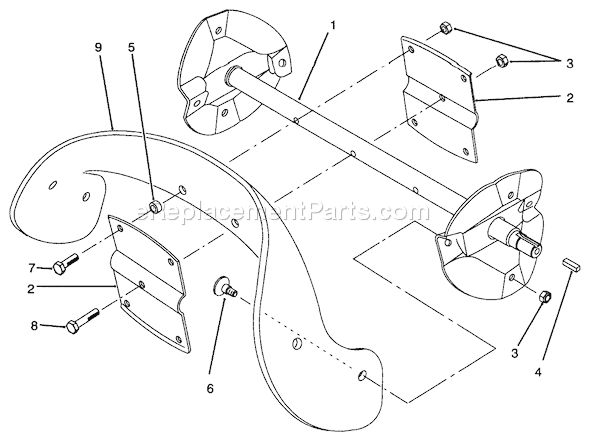 Toro 38195 (69000001-69999999)(1996) Snowthrower Rotor Assembly Diagram