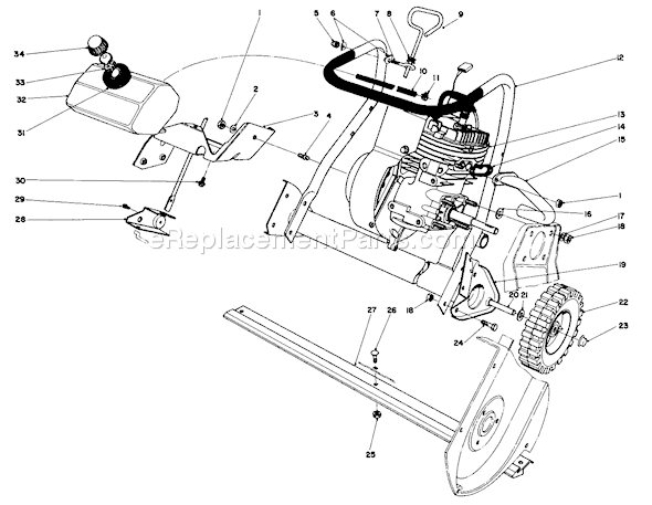 Toro 38232 (3000001-3999999)(1983) Snowthrower Engine Diagram
