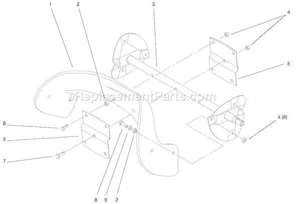 Toro 38413 (200012345-200999999)(2000) Snowthrower Impeller Assembly Diagram