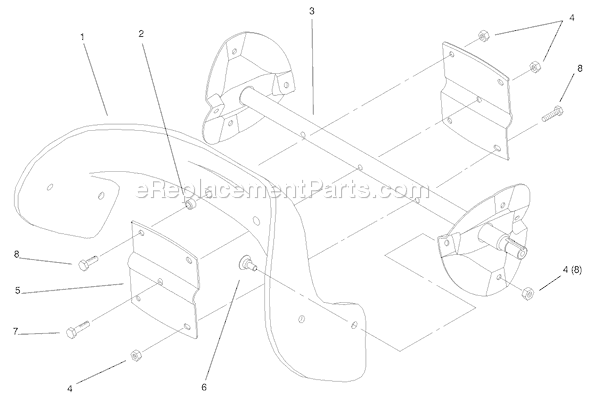 Toro 38419 (210000001-210999999)(2001) Snowthrower Impeller Assembly Diagram