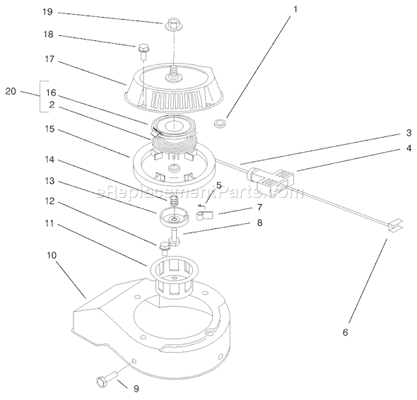 Toro 38431 (8900001-8999999)(1998) Snowthrower Engine Diagram