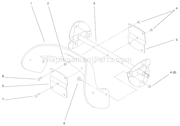 Toro 38439 (200000001-200003006)(2000) Snowthrower Impeller Assembly Diagram