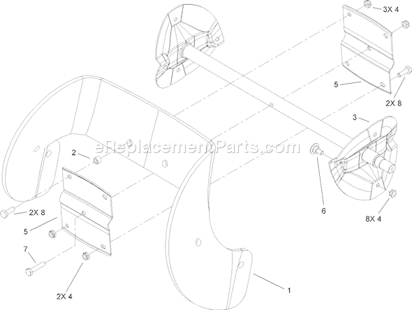 Toro 38518 (260010001-260999999)(2006) Snowthrower Rotor Assembly Diagram