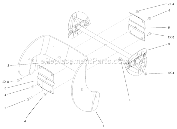 Toro 38537 (230000001-230999999)(2003) Snowthrower Impeller Assembly Diagram