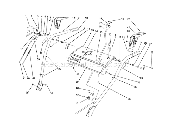 Toro 38543 (0000001-0999999)(1990) Snowthrower Handle Assembly Diagram